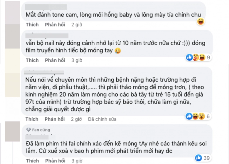 Sạn hoá trang nhức nhối của phim việt giờ vàng đi viện mà mặt nặng phấn móng tay ốp dài ngoằng - 3