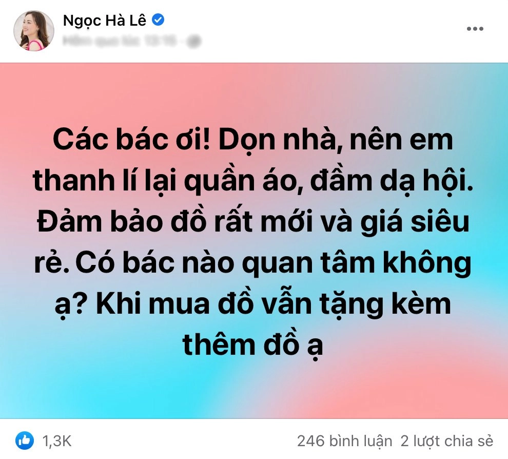 Sắp tết vợ kém 15 tuổi của công lý thanh lý váy áo chốt đơn ầm ầm vì rẻ bèo - 1