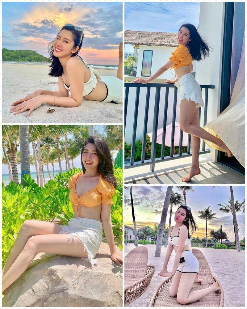 So găng màn đụng hàng gợi cảm lương thuỳ linh thuý ngân lả lơi quai váy - 8