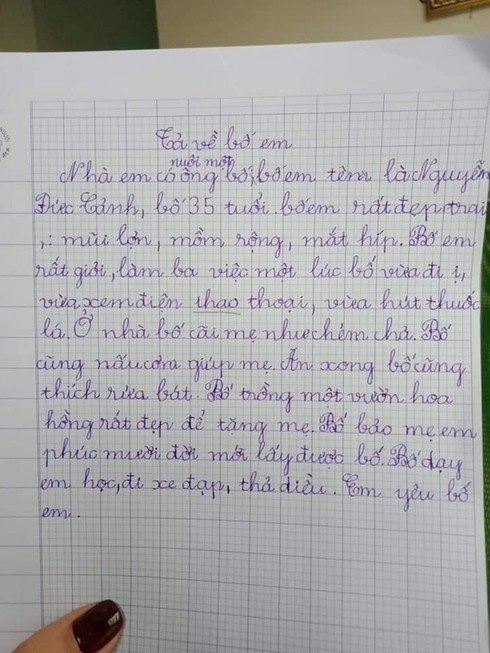 Subeo làm văn tả thực bố ở lớp ba em ốm thấp đi làm kiếm được nhiều tiền - 1