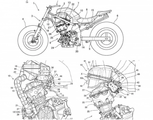 Suzuki sv650 hoàn toàn mới được tiết lộ bằng sáng chế động cơ turbo - 1