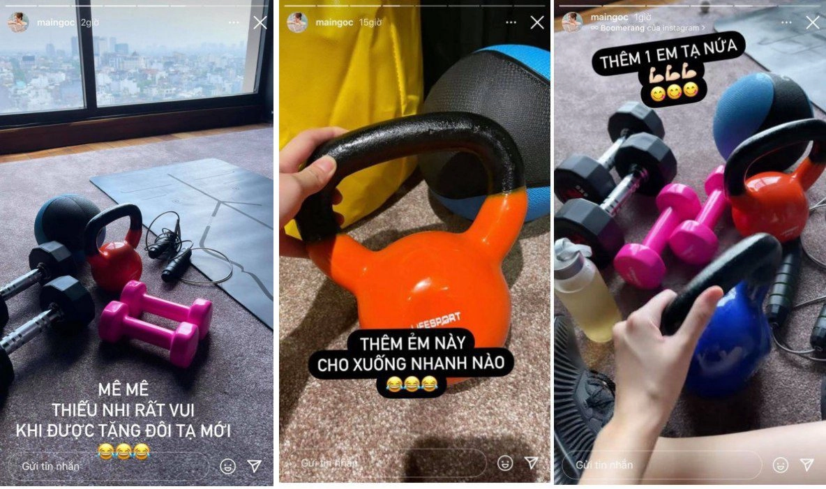 Tập cùng sao chỉ vài tuần giãn cách mai ngọc tự độ bụng múi biến áo quần thành đồ bigsize - 3