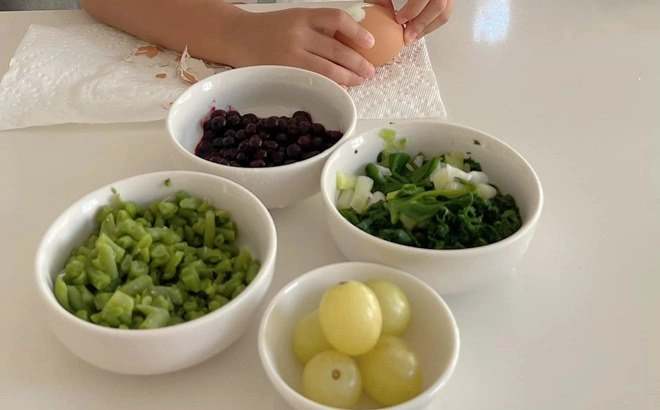 Thanh thảo giàu có biệt thự rải từ việt nam sang mỹ bữa sáng của con gái cực đơn giản - 6