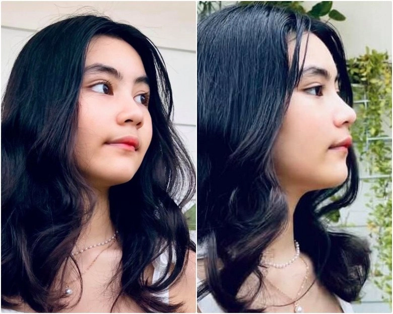 Thừa hưởng hàng lông mày rậm từ cha mắt bồ câu của mẹ gái út mc quyền linh càng lớn càng tây - 7