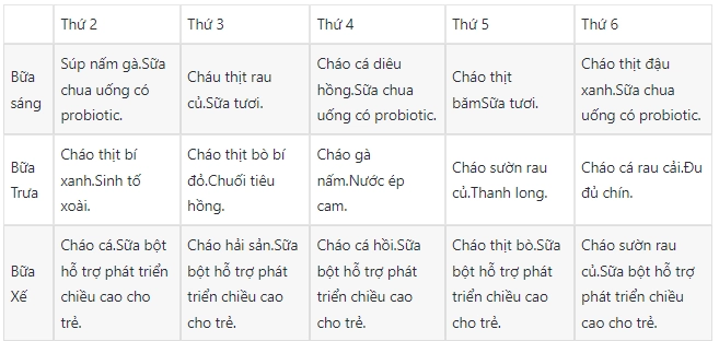 Thực đơn cho trẻ mầm non đủ chất theo mùa con ăn ngon miệng - 6