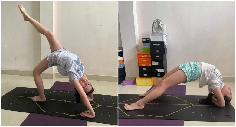 Tiểu công chúanhà saoviệt tập yoga điêu luyện hơn mẹ con gái phương trinh joliecân đẹp thế khó - 4