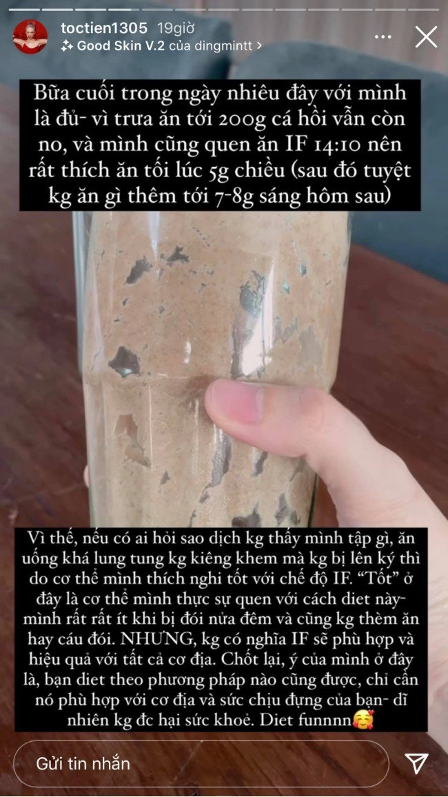 Tóc tiên nghỉ dịch không tập luyện vẫn có bụng múi chỉ nhờ ăn chế độ if - 4