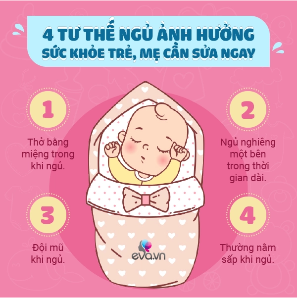 Trẻ ngủ lâu với tư thế này dễ trở nên xấu xí nhất là số 2 - 3