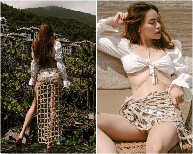 Trương quỳnh anh đi bơi mặc phủ kín chân nhưng nhìn kĩ ai cũng mê sắc vóc mẹ đơn thân - 8