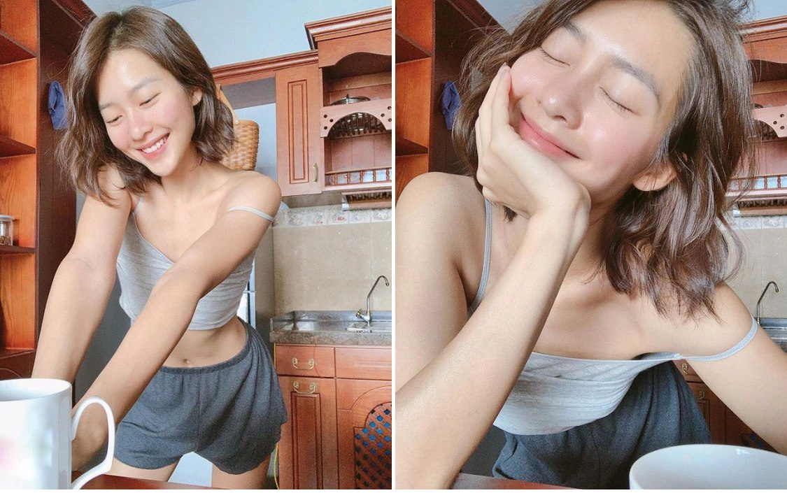 Tuân thủ giãn cách sao việt ở nhà khoe da mộc căng bóng sáng như gương soi - 6