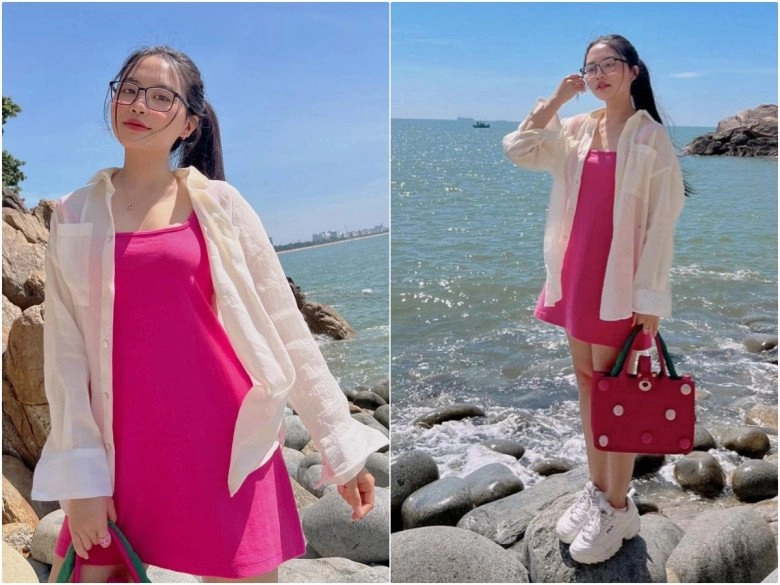 Tuổi 19 phương mỹ chi mặc áo sơmi mở hờ vài cúc nhưng nhìn vào chỉ thấy thanh lịch trẻ trung - 7