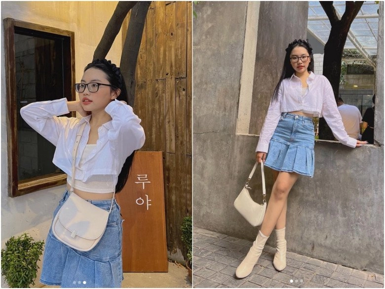 Tuổi 19 phương mỹ chi mặc áo sơmi mở hờ vài cúc nhưng nhìn vào chỉ thấy thanh lịch trẻ trung - 8