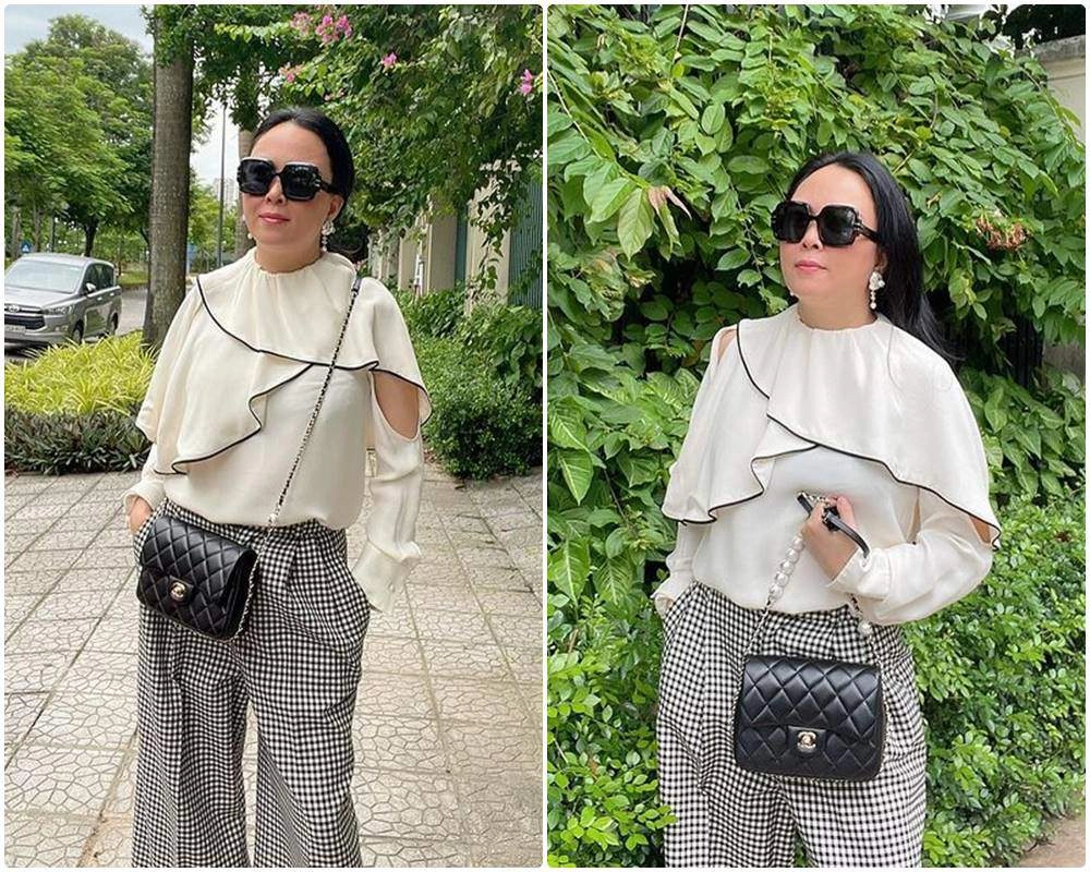 U45 phượng chanel phơi phới với chiếc áo cài hờ hững khoe vai trần gợi cảm - 6