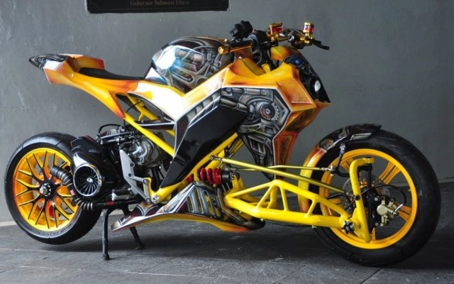 Vario 125 độ khủng phiên bản bumblebee - 1