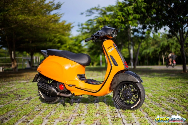 Vespa sprint sở hữu chú heo khổng lồ chiếm hết không gian bánh trước - 21