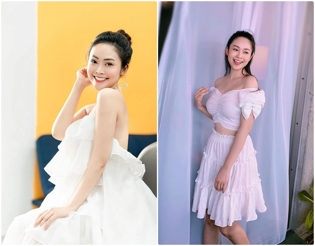 Vợ ngoài đời của anh đông công an phố trong làng là mc vtv mặc đẹp miễn chê - 9