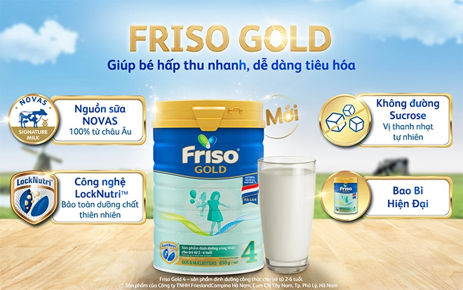 Vỗ về hệ tiêu hóa con yêu với friso gold mới chứa đạm nhỏ tự nhiên - 1