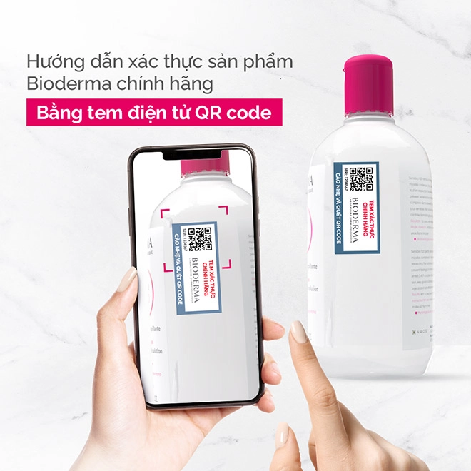 Xác thực sản phẩm bioderma chính hãng với tem xác thực điện tử qr code - 1