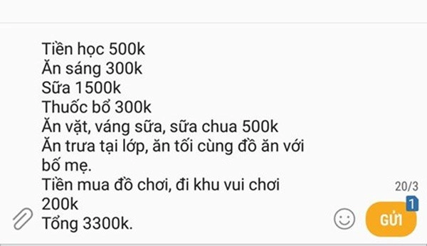 Mẹ trẻ công khai bảng chi tiêu nuôi con 35 triệutháng nhiều người thắc mắc một khoản vô lý - 9