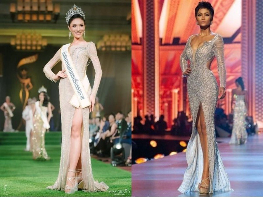 Xuất hiện bản sao hhen niê tại miss universe thailand 2021 cđm đính chính hàng pha-ke bỏ xa hàng real - 4