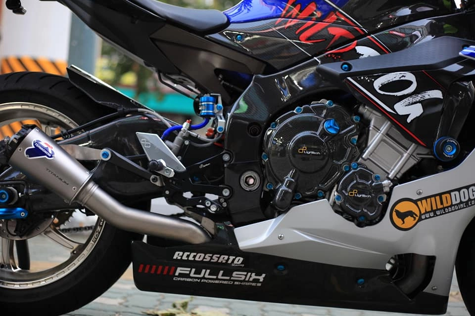 Yamaha r1 độ cộm cán với dàn chân oz racing titan - 6