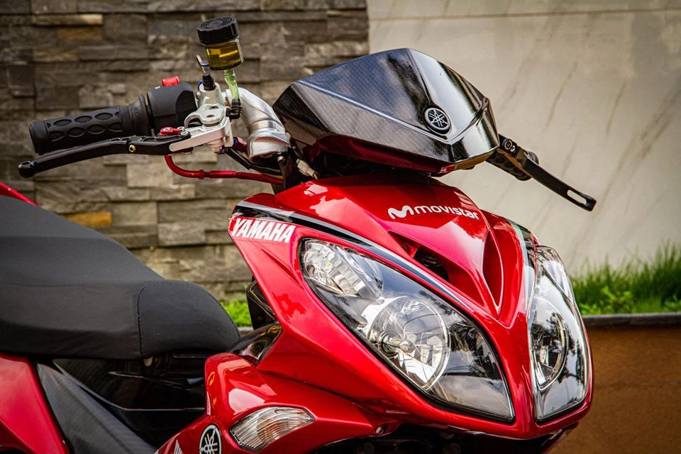 Yamaha x1r độ đẹp hút hồn với phong cách movistar đỏ - 1