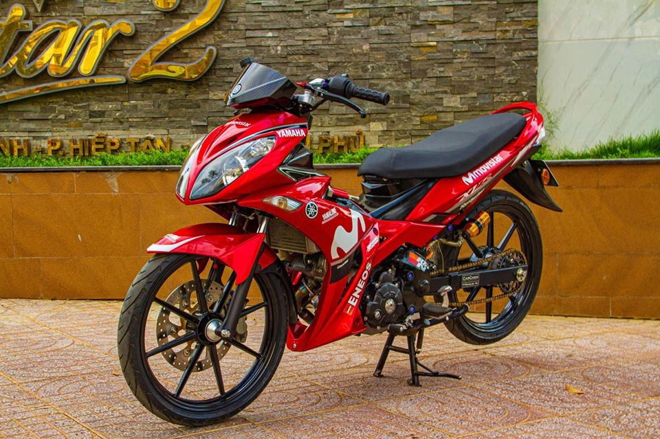 Yamaha x1r độ đẹp hút hồn với phong cách movistar đỏ - 9