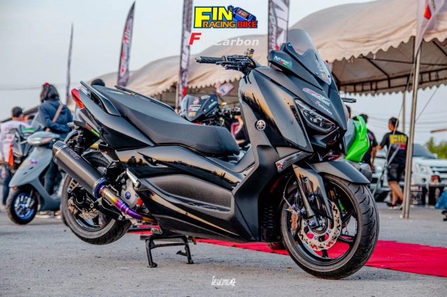 Yamaha xmax 300 độ phong cách màu đen dark bug - 1