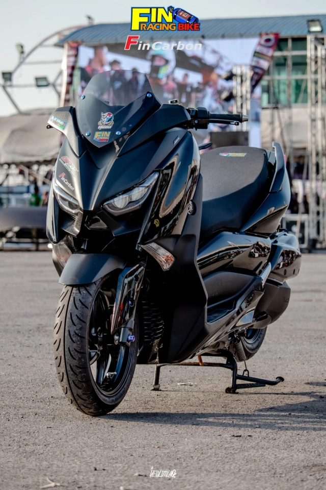 Yamaha xmax 300 độ phong cách màu đen dark bug - 3