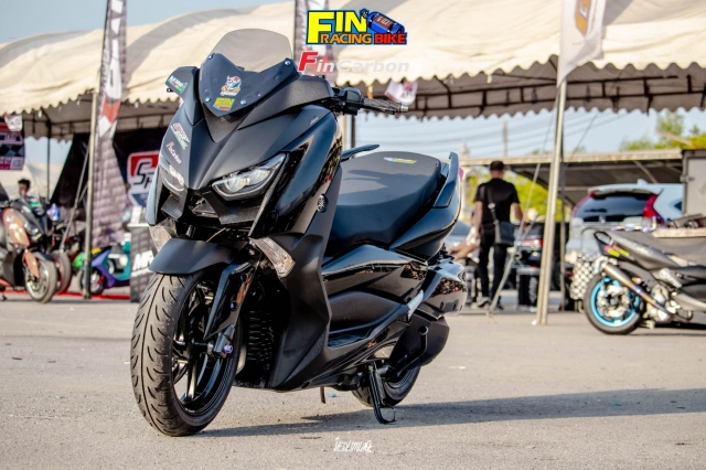 Yamaha xmax 300 độ phong cách màu đen dark bug - 12