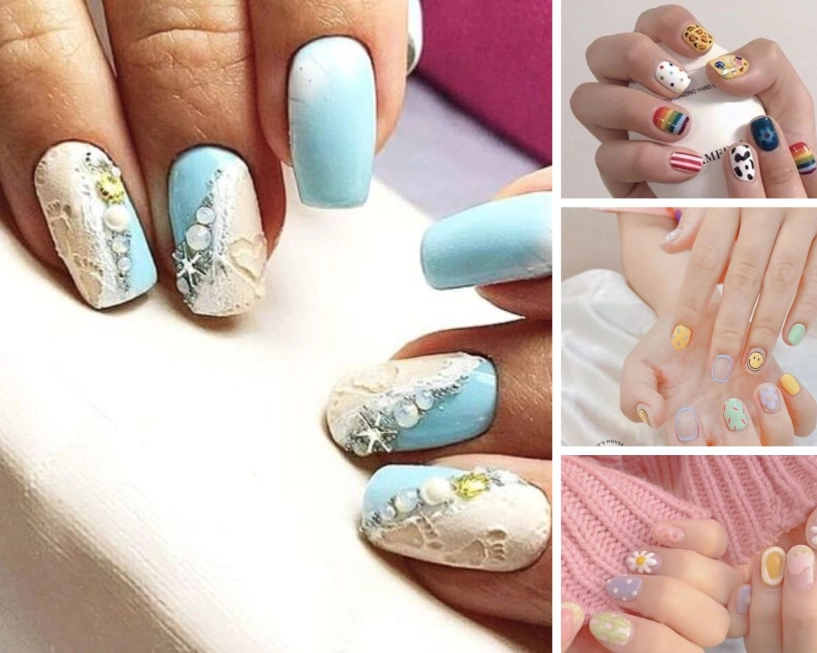 20 mẫu nail nhẹ nhàng đi học đẹp dễ thương hot nhất hiện nay - 18