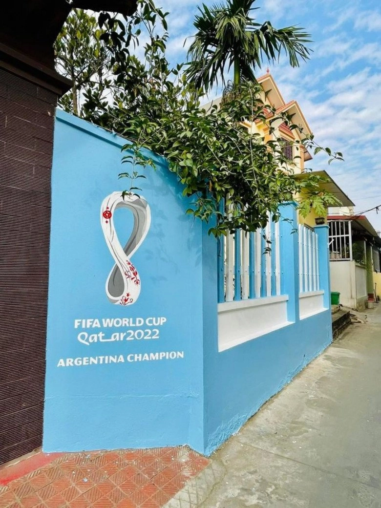 9x hà nội vẽ messi lên tường mừng argentina vô địch world cup căn nhà bề thế không phải dạng vừa - 7