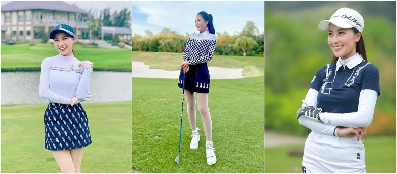 Bóng hồng vtv đánh golf cùng matt liu đăng đàn thanhlý quần áo ăn mặc bình dân khác xa hương giang - 11