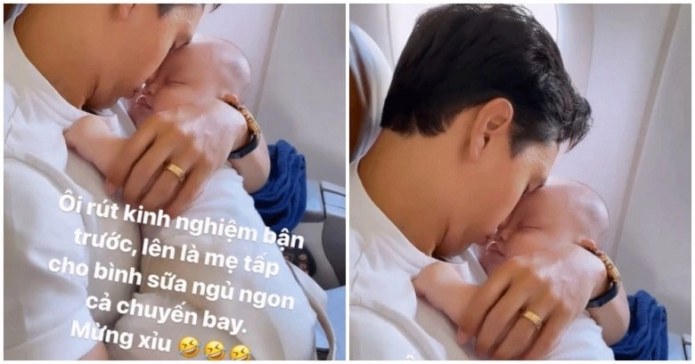 Đoàn di băng đi máy bay để thấy chỉ cho con lớn ngồi hạng thương gia với bố mẹ 2 con nhỏ ngồi hạng phổ thông - 4