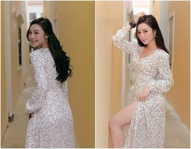 em gái quỳnh búp bê diện váy cưới tinh khôi đẹp dịu dàng khác hẳn style khoét trên hở dưới thường ngày - 11