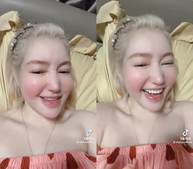 Không nhận ra hot-mom elly trần tóc bạch kim mặt phúng phính cứ ngỡ con gái cưng cadie mộc trà - 1