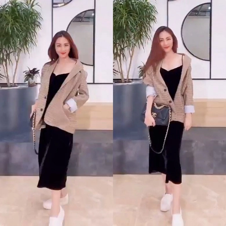 Mặc mỗi áo blazer chị đẹp ngân khánh trổ tài xào nấu lấp ló bra vẫn chuẩn tình đầu quốc dân - 5