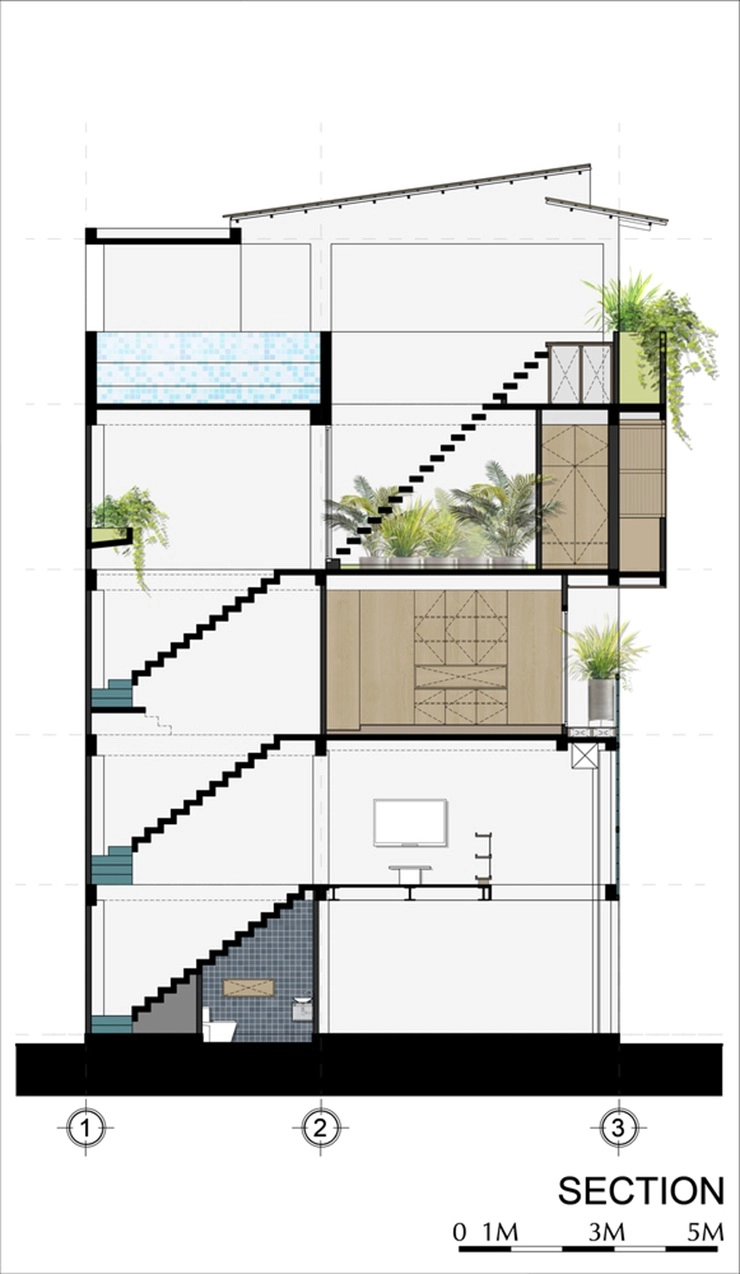 Nhà ống 36m2 ở tphcm nhỏ nhưng có võ xây được cả bể bơi trong nhà - 14