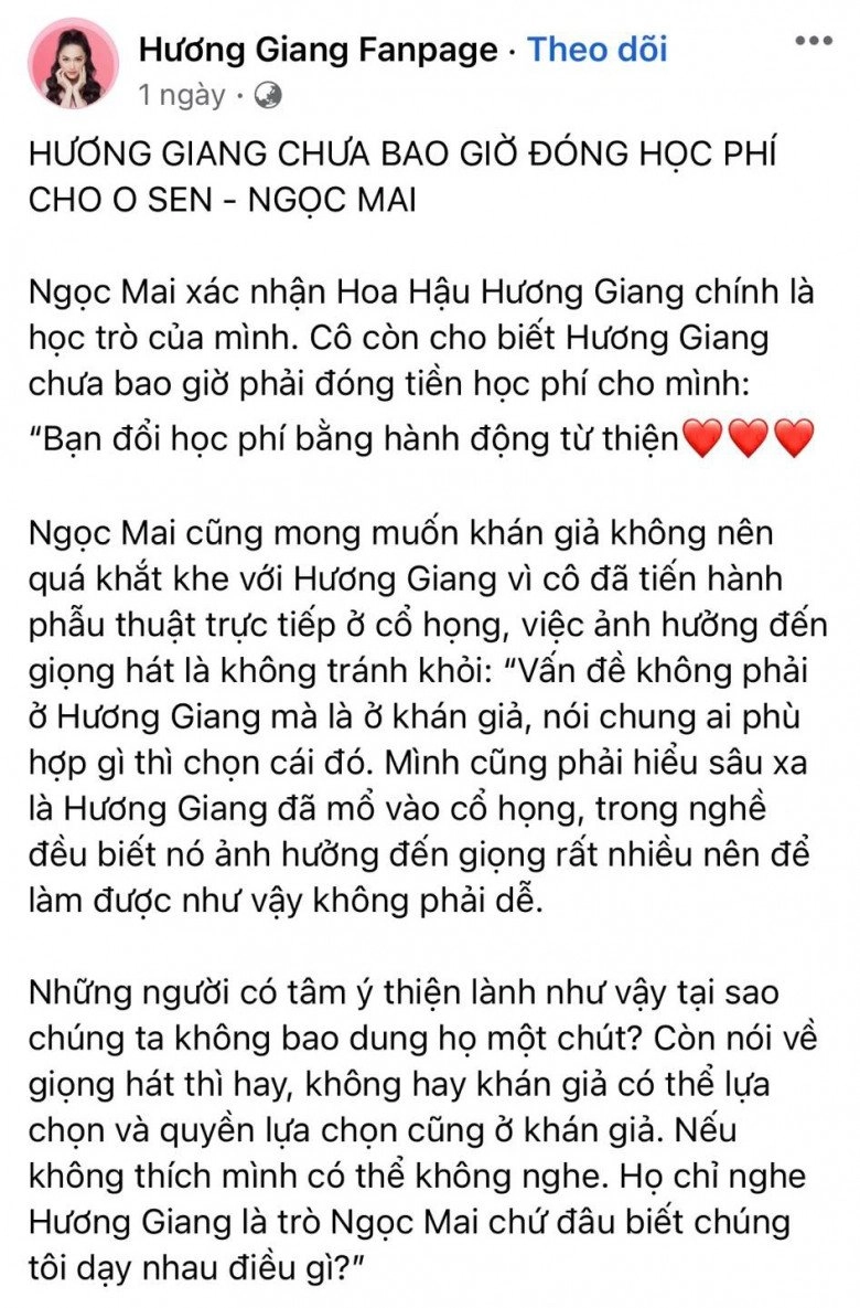 o sen ngọc mai có học trò cá biệt là hoa hậu tài sắc vẹn toàn chi tiền tỷ nâng cấp ngoại hình - 1