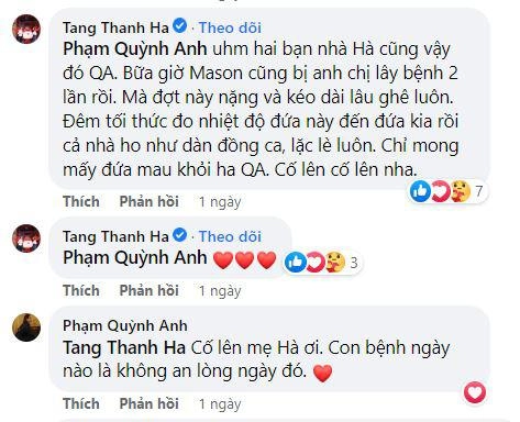 Tăng thanh hà động viên phạm quỳnh anh khi cùng cảnh thức đêm chăm 3 con ốm - 7