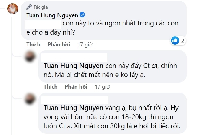 Tuấn hưng khoe cá khủng và thịt chuột được cho vợ chủ tịch rủ nhậu tối xuân bắc lại soi chi tiết khác - 3