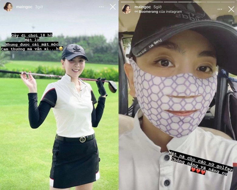 Từng bị hoa hậu tung ảnh dìm hotgirl tài sản 50 tỷ giờ đi golf khư khư miếng dán trên mặt - 9