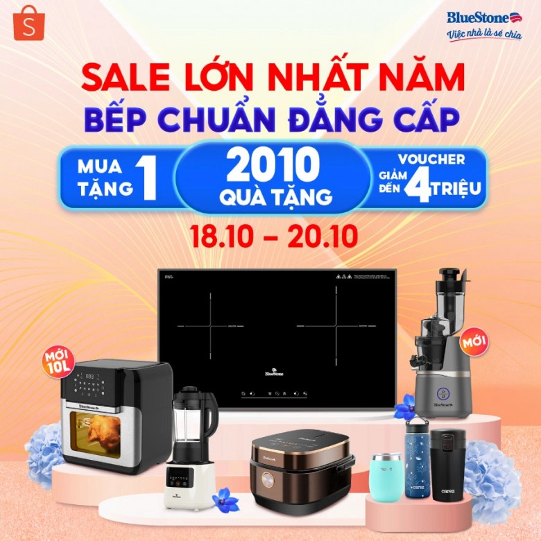 Tưng bừng ngày hội thương hiệu bluestone hội chị em hẹn nhau lên shopee săn loạt trợ thủ nhà bếp giá siêu hời - 1