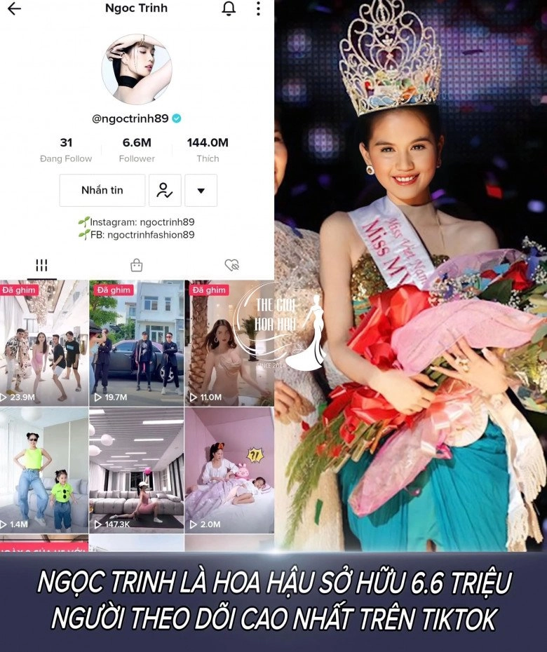 Hoa hậu có lượng người theo dõi cao nhất trên tiktok ứng xử ngô nghê dám ăn mặc ngược chuẩn mực - 1