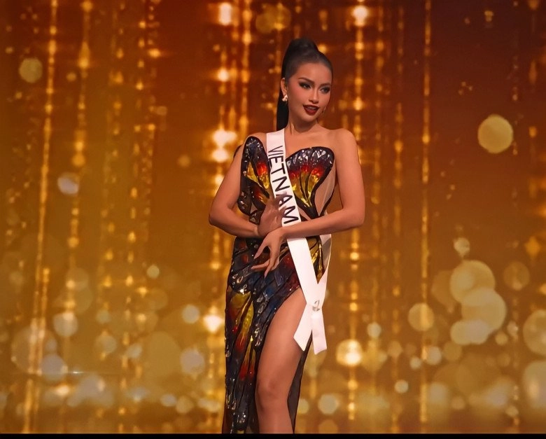 Ngọc châu múa vũ điệu con bướm xuân khoe chân dài thẳng tắp trên sân khấu miss universe - 7