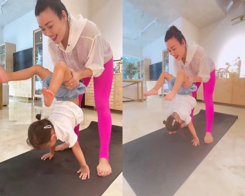 toát mồ hôi xem lisa học yoga dẻo như mèo cô giáo bẻ người đủ thế khó bà ngoại nhìn thấp thỏm - 11