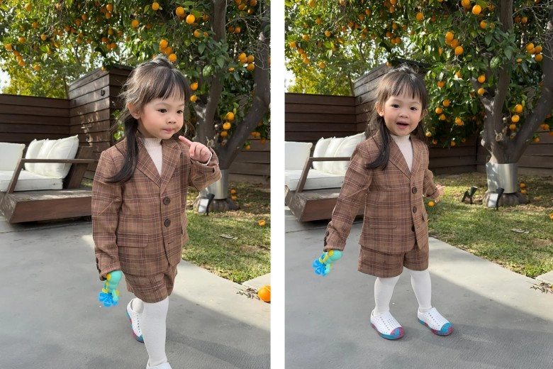 2 tuổi đã đi học ở mỹ con gái cường đô la xúng xính áo quần như quý cô trái ngược với 2 con hà hồ - 4