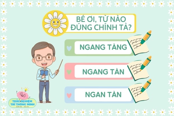 Bài đố vui iq nhận biết từ đúng chính tả qua 10 câu trắc nghiệm cho trẻ từ 12-17 tuổi - 1