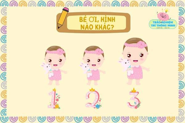 Đố vui iq tìm hình khác nhau kiểm tra độ tinh mắt của trẻ mẫu giáo - 1