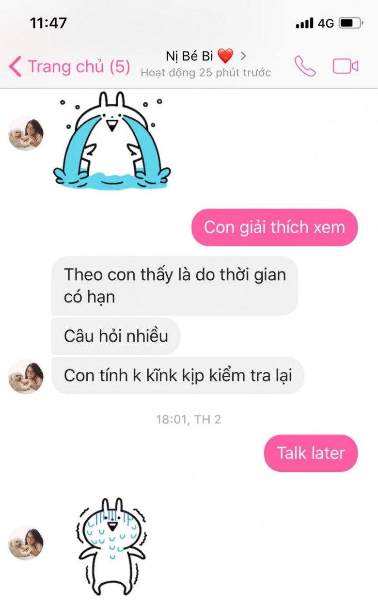 Hiền thục nhận thông báo từ trường học của con gái gia bảo bỏ tiết đi học trễ học sa sút không làm bài tập - 2